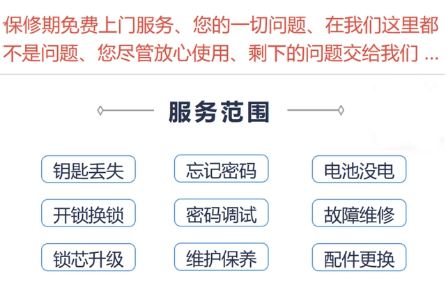 保险柜维修服务范围