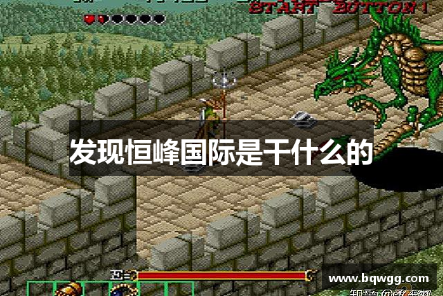 发现恒峰国际是干什么的